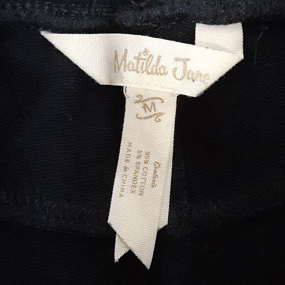 Matilda Jane Black Leggings Set of 2 Girls M 8/10 Elastic Waist Back to School - Picture 11 of 15